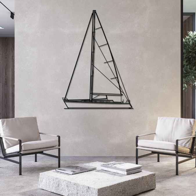 J44 Front Silhouette Metal Wall Art
