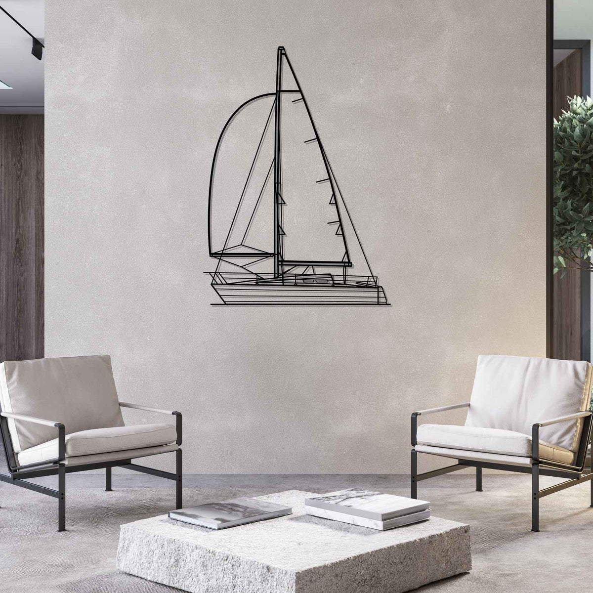 J30 Front Silhouette Metal Wall Art