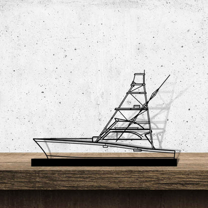 Sportfish 46 Silhouette Metal Art Stand