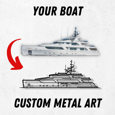 Your Custom Boat Silhouette Metal Wall Art