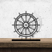 HMS Victory Wheel Metal Art Stand
