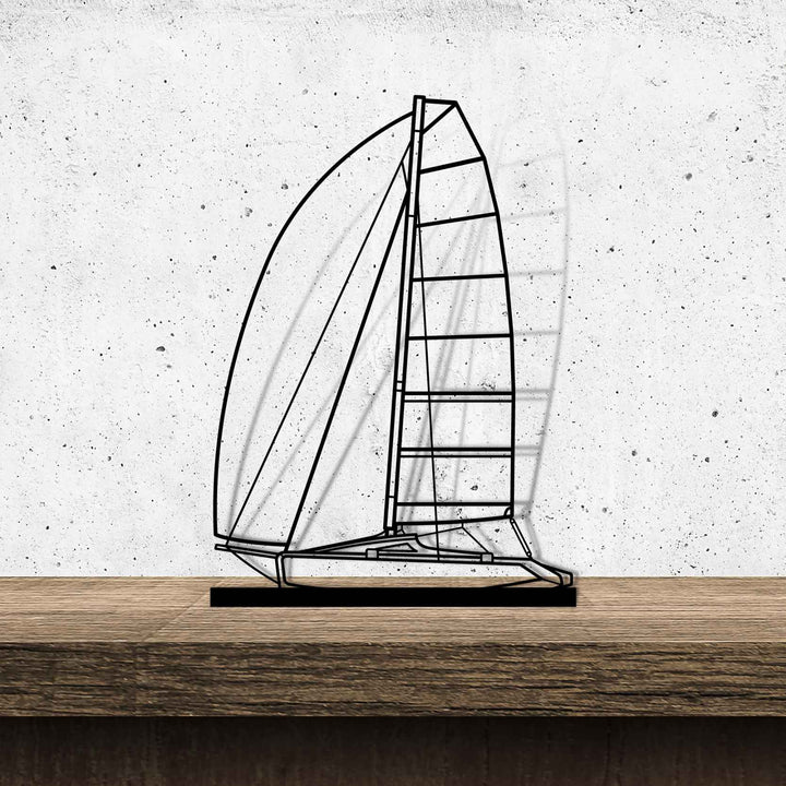 F-22 Silhouette Metal Art Stand