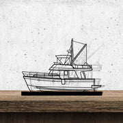 Swift Trawler 34 Silhouette Metal Art Stand