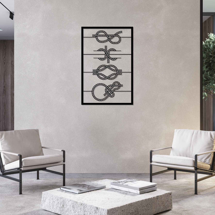 Knots Frame Silhouette Metal Wall Art