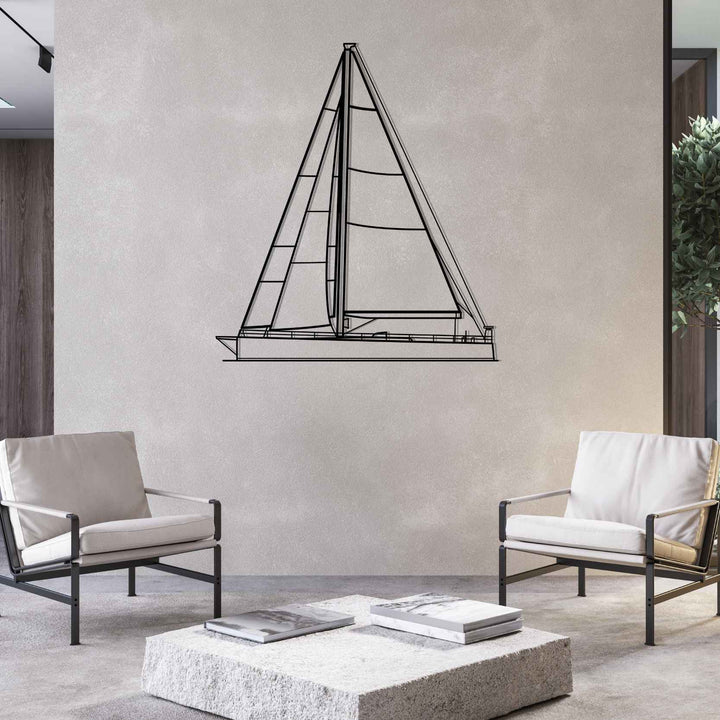 70 Front Silhouette Metal Wall Art