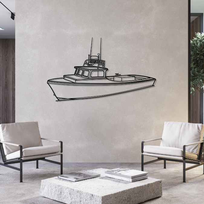 29 1982 Angle Silhouette Metal Wall Art