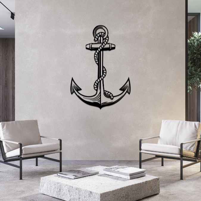 Anchor Silhouette Metal Wall Art