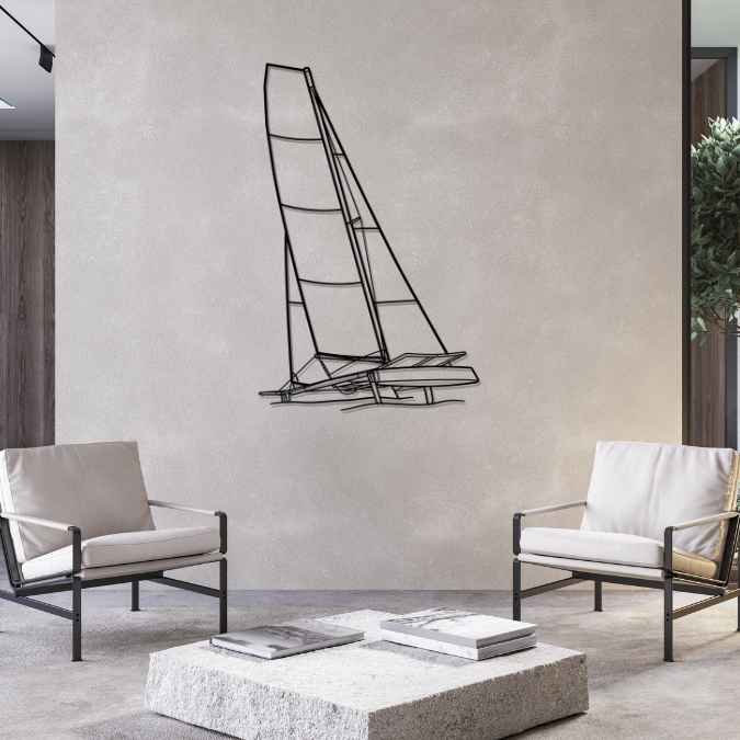 M2 Angle Silhouette Metal Wall Art