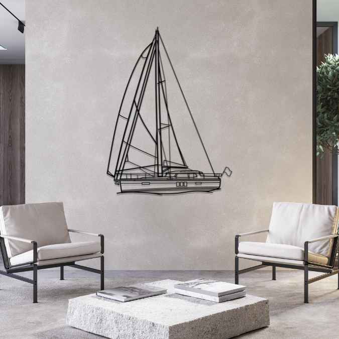 40DS Angle Silhouette Metal Wall Art