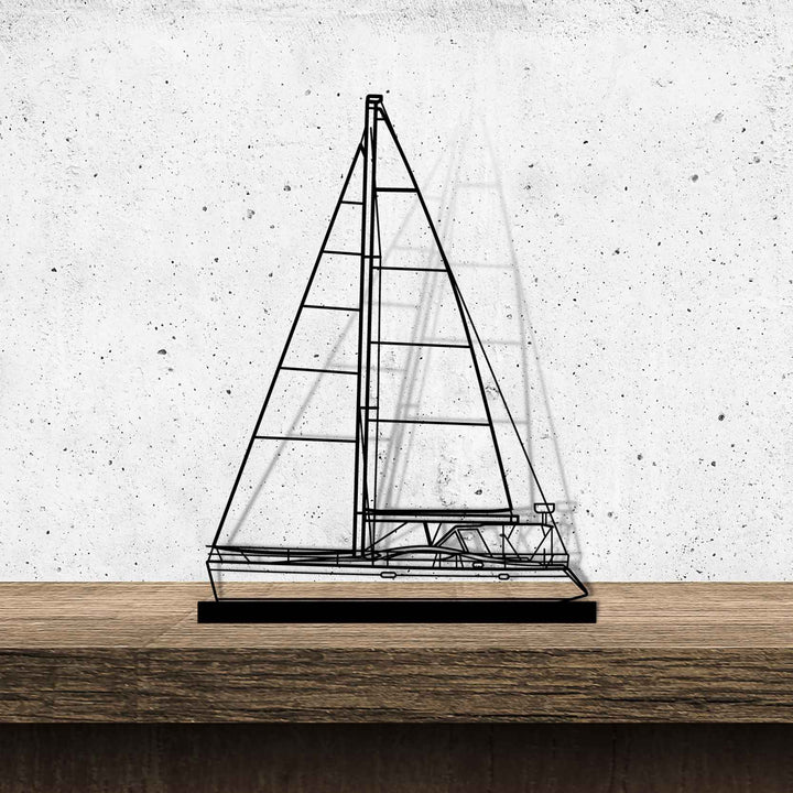 Sun Odyssey 49 Silhouette Metal Art Stand