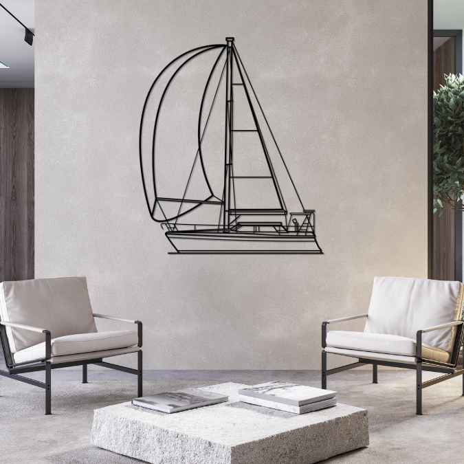 Eclipse 33 1994 Front Silhouette Metal Wall Art