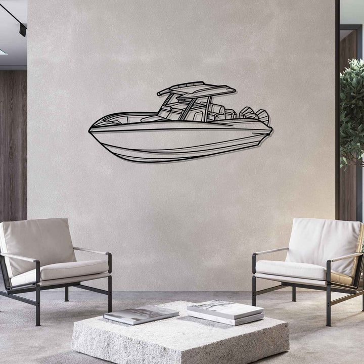34CCX Angle Silhouette Metal Wall Art