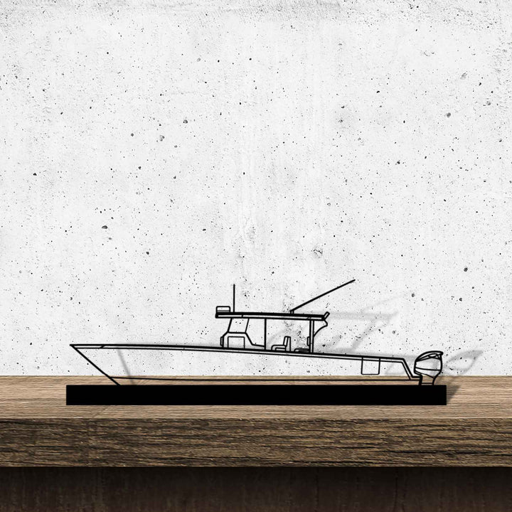 Cat 42 Silhouette Metal Art Stand