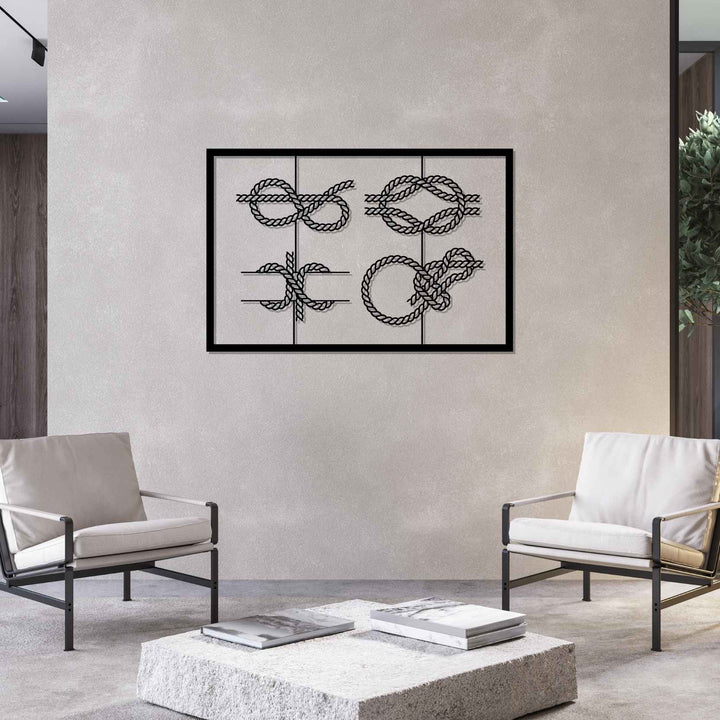Knots Frame Silhouette Metal Wall Art