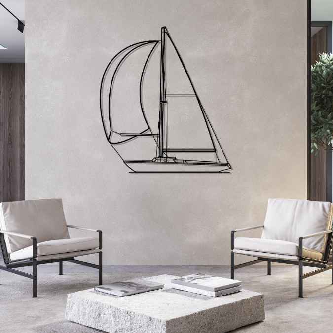 Ensign 22 Front Silhouette Metal Wall Art