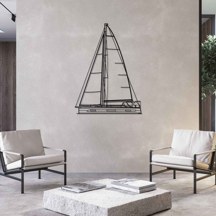 470 Front Silhouette Metal Wall Art
