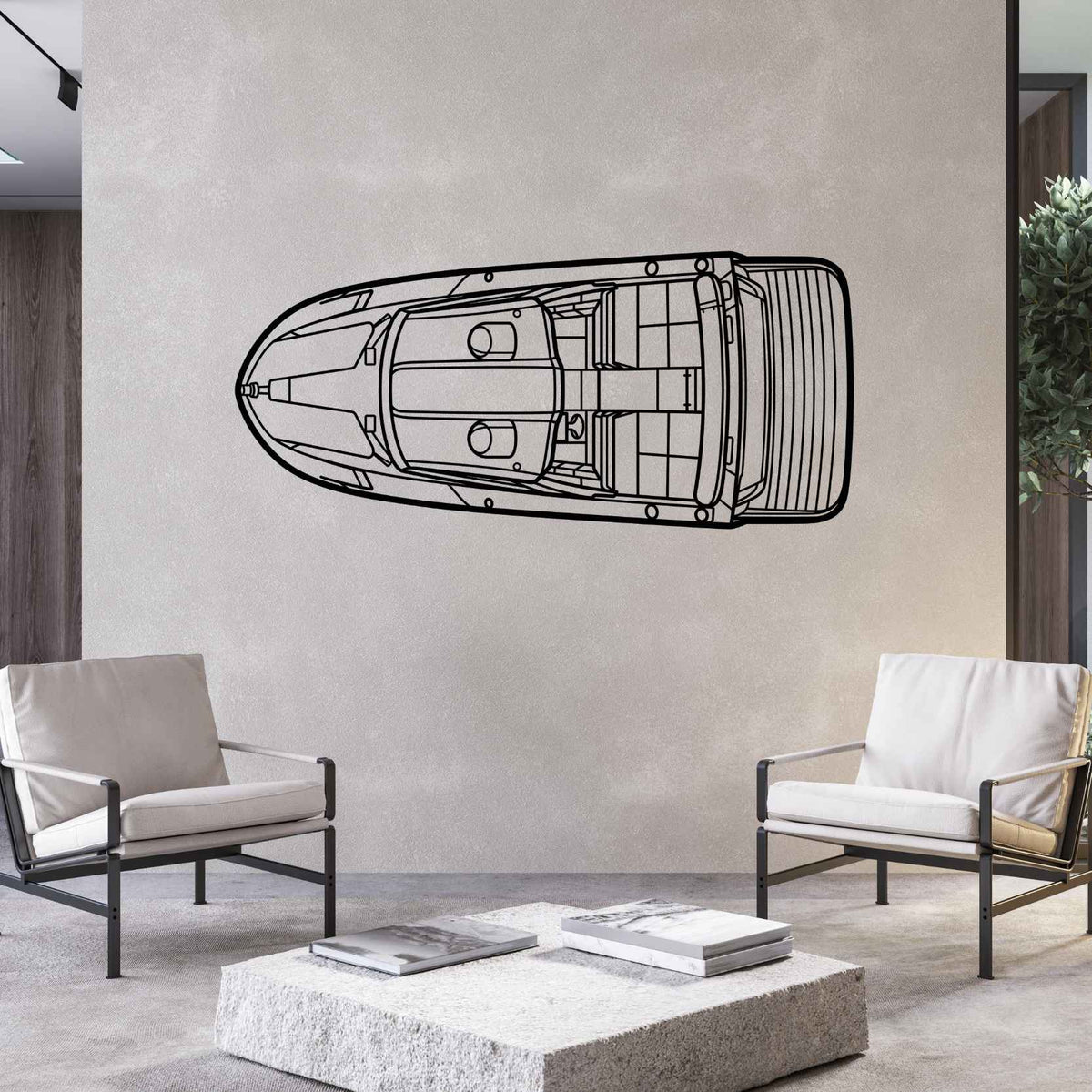 58 GTS Top Silhouette Metal Wall Art
