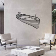 Runabout 1954 Angle Silhouette Metal Wall Art
