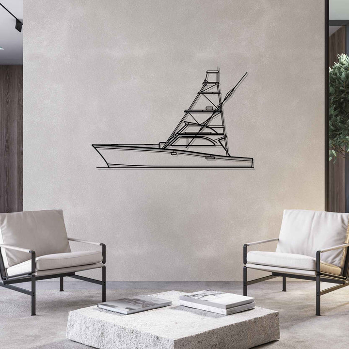 Sportfish 46 Silhouette Metal Wall Art