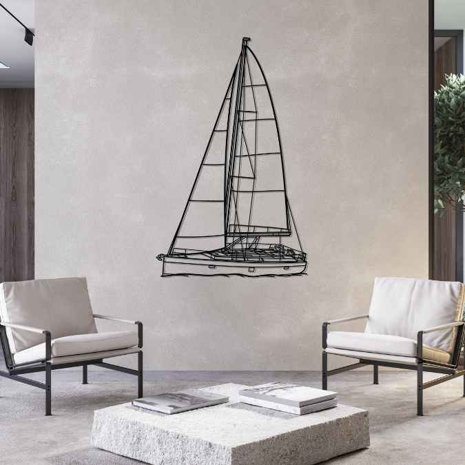 458 Angle Silhouette Metal Wall Art