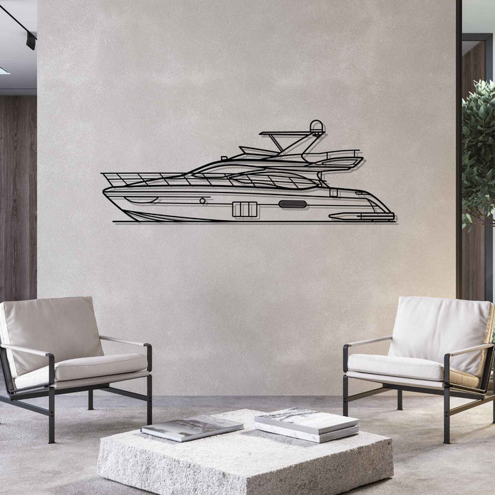 Flybridge 53 2011 Silhouette Metal Wall Art