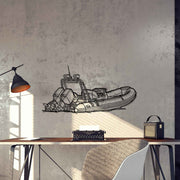 RIB 22 Angle Silhouette Metal Wall Art