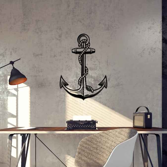 Anchor Silhouette Metal Wall Art