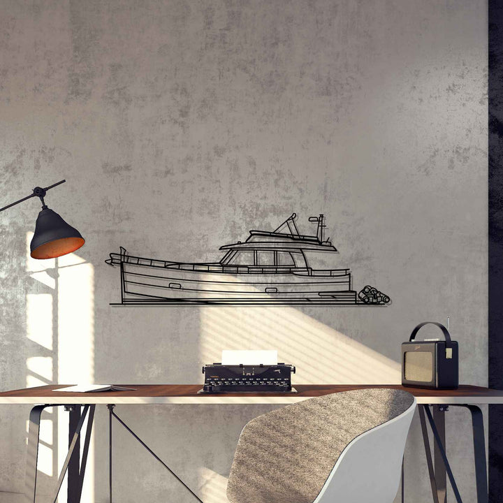 Menorquin 54 Silhouette Metal Wall Art