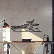 50 Flybridge Silhouette Metal Wall Art