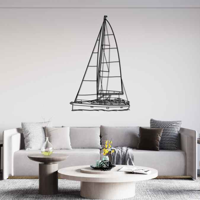 458 Angle Silhouette Metal Wall Art