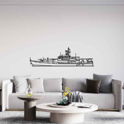 USCG Fast Response Cutter Silhouette Metal Wall Art