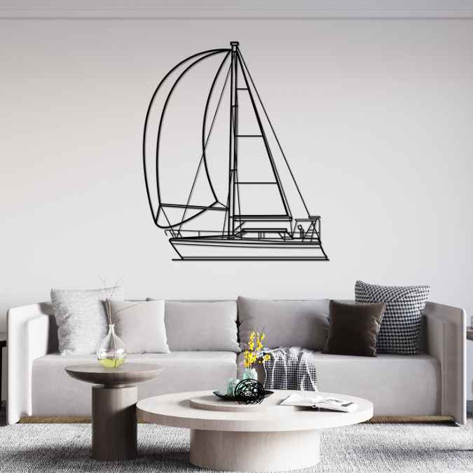 Eclipse 33 1994 Front Silhouette Metal Wall Art