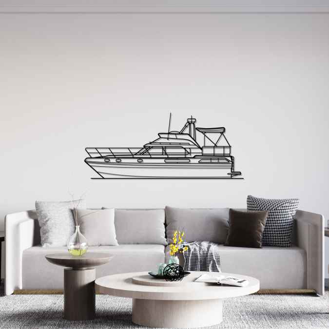 36 Turbo 1991 Silhouette Metal Wall Art