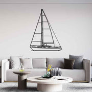 Mistral 33 Front Silhouette Metal Wall Art