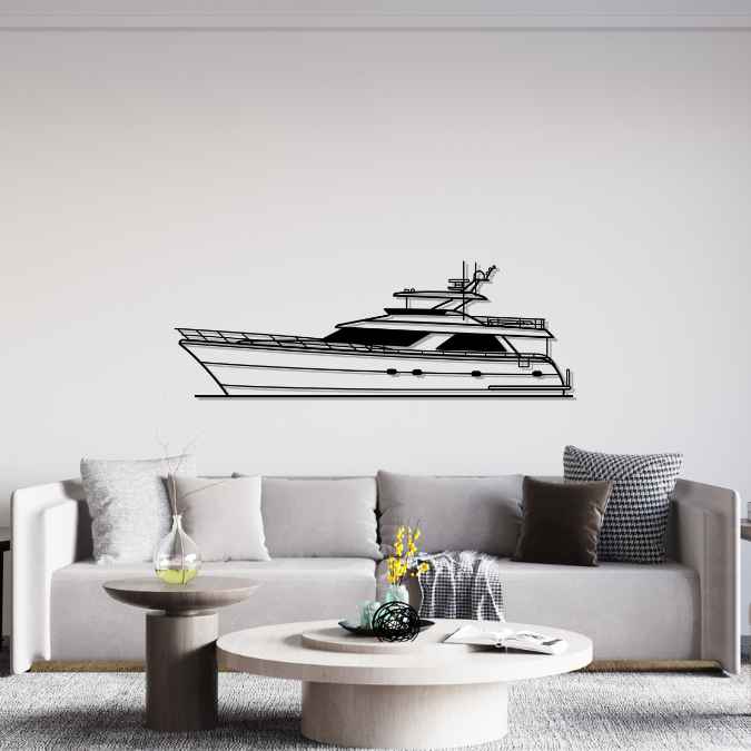 68 Pilothouse 2008 Silhouette Metal Wall Art