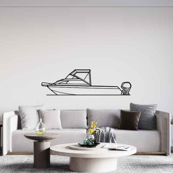 550 Fisherman 2011 Silhouette Metal Wall Art