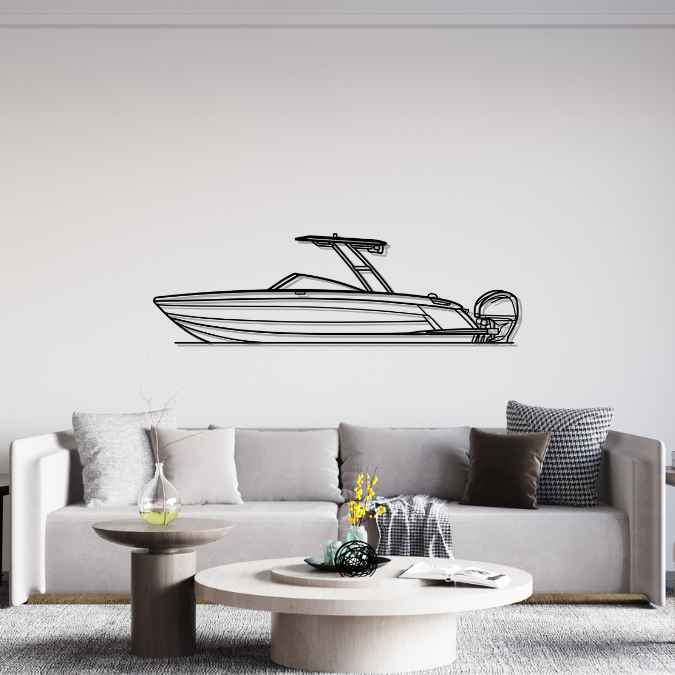 R8 V2 Silhouette Metal Wall Art