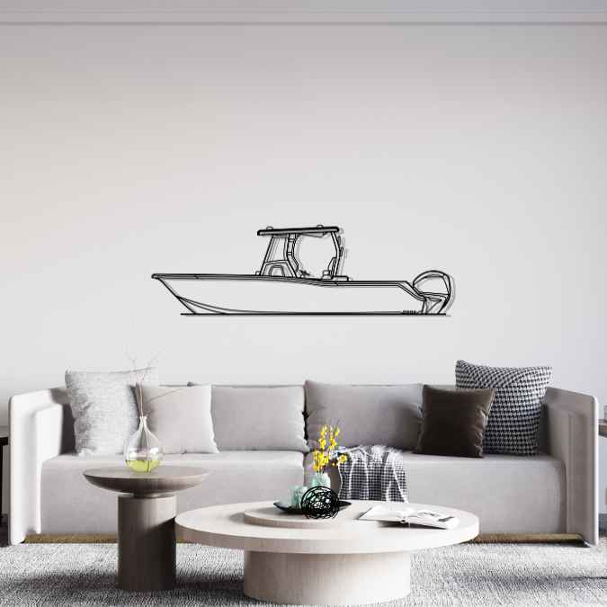 292 Center Console Silhouette Metal Wall Art