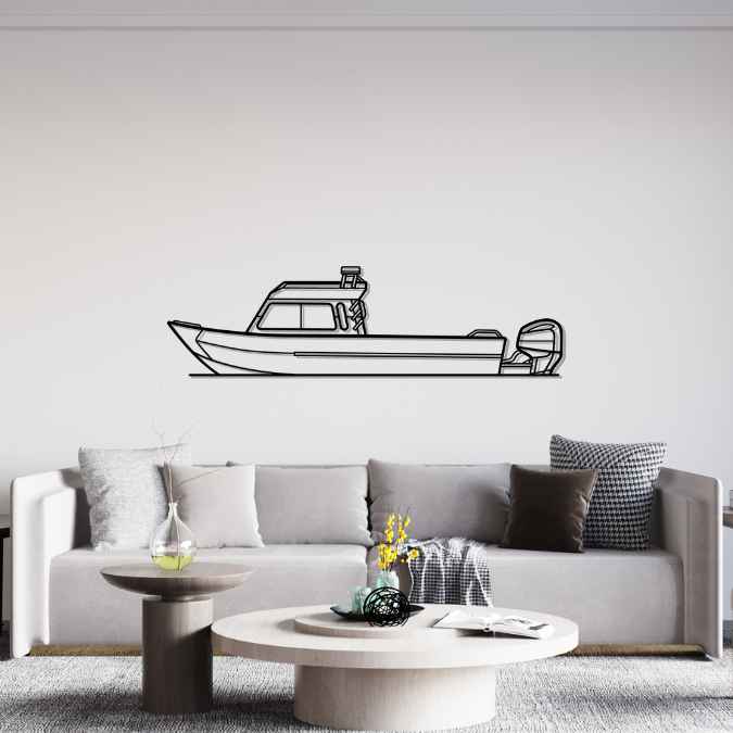 240 Pro Fish Silhouette Metal Wall Art