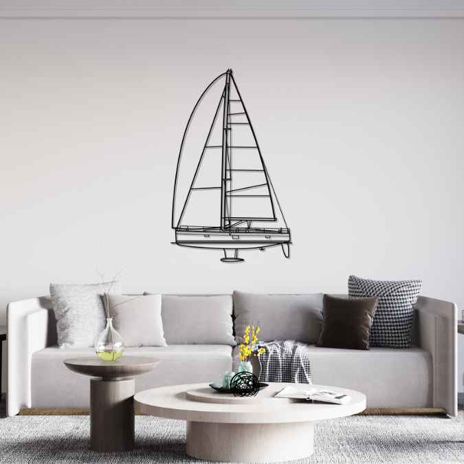 455 2016 Front Silhouette Metal Wall Art