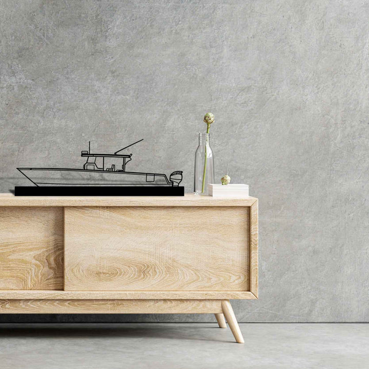 Cat 42 Silhouette Metal Art Stand