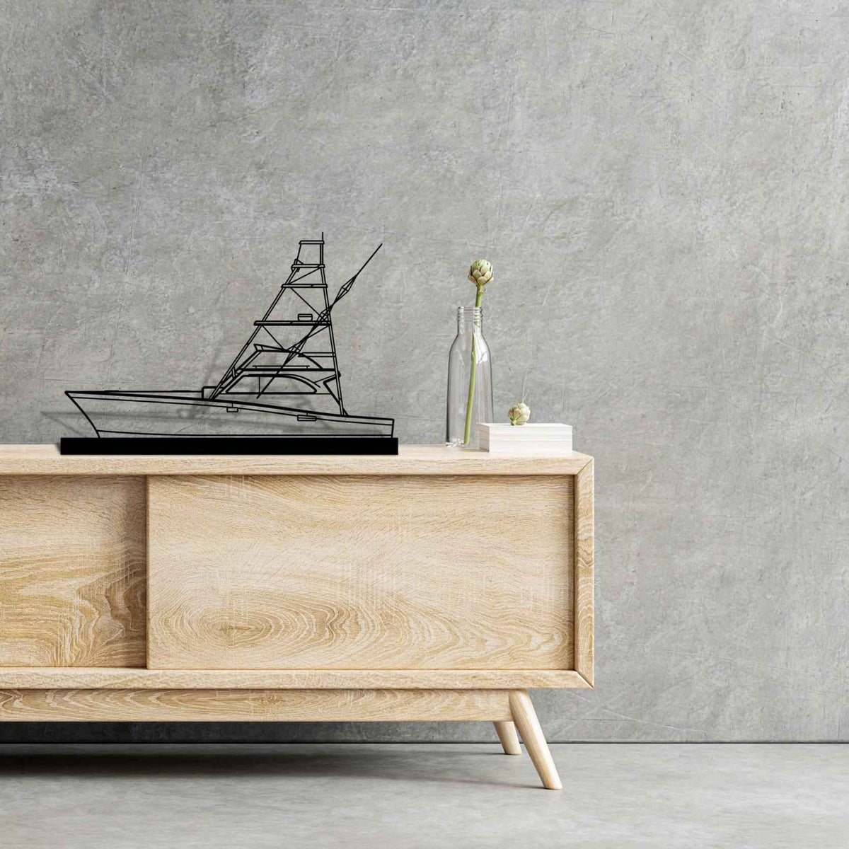 Sportfish 46 Silhouette Metal Art Stand