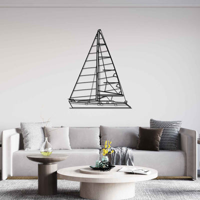 Oceanis 411 Clipper Front Silhouette Metal Wall Art