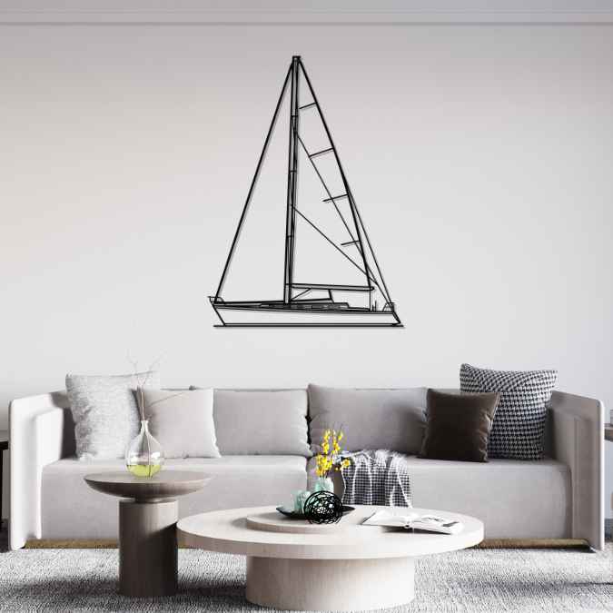 J44 Front Silhouette Metal Wall Art