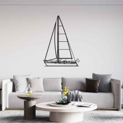 390 1993 Front Silhouette Metal Wall Art