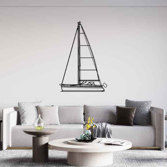 34.1 2000 Front Silhouette Metal Wall Art