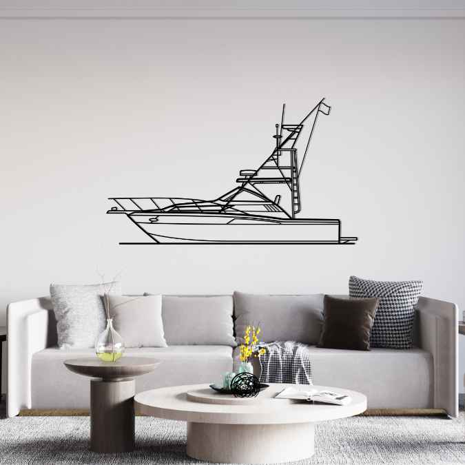 3300 Coastal 1990 Silhouette Metal Wall Art