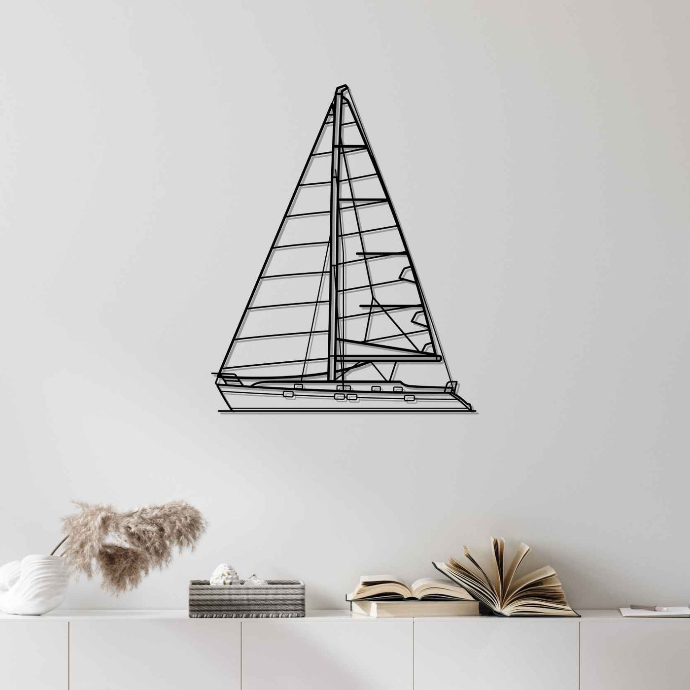 Oceanis 411 Clipper Front Silhouette Metal Wall Art
