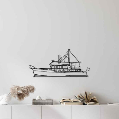 46 Trawler 1994 Silhouette Metal Wall Art