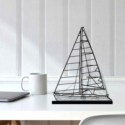 Oceanis 411 Clipper Silhouette Metal Art Stand